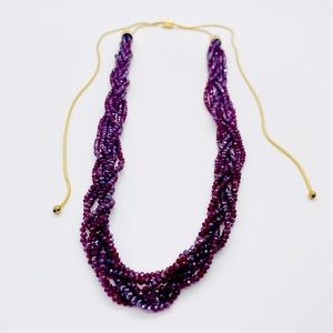 Loft Beaded Necklace Adjustable Jewelry EUC